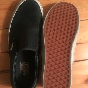 Vans black classic slip on sneaker